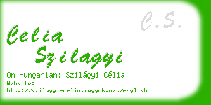 celia szilagyi business card